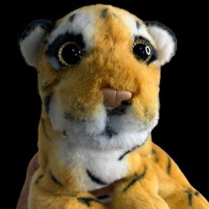 Amico Realistic Life Like Tiger Plush Plastic Eyes Stuffed Animal Toy